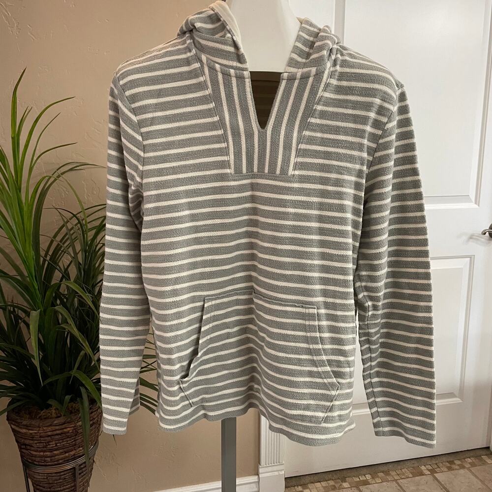 Old Navy Terry Cloth Hoodie Womens Large Kanagroo Pocket Baja Pullover Beach